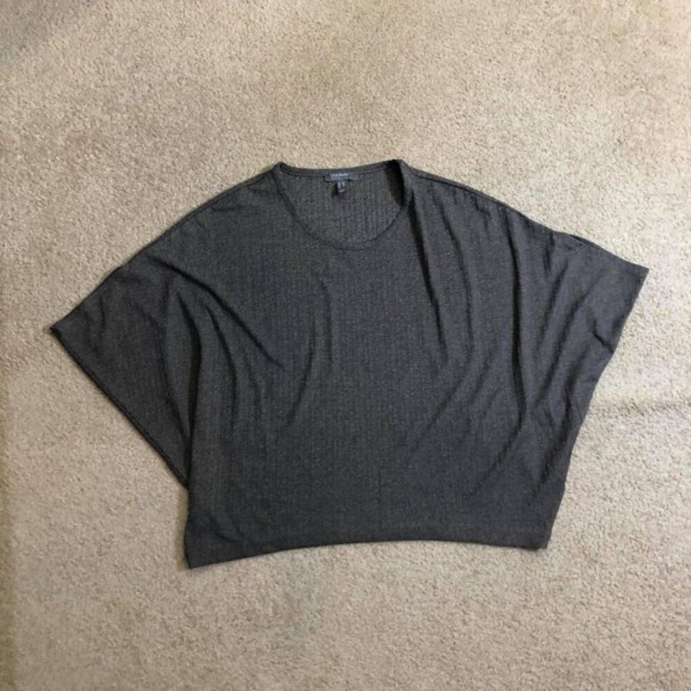 Lisa Rinna Collection Knit Batwing Gray Top - Picture 2 of 5